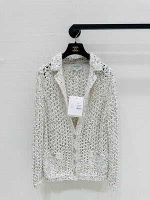 Chanel 23C sequined cardigan jacket