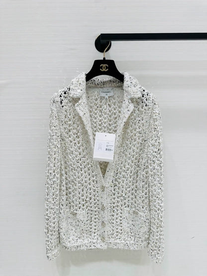 Chanel 23C sequined cardigan jacket