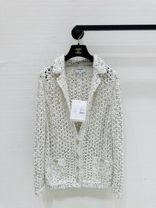Chanel 23C sequined cardigan jacket