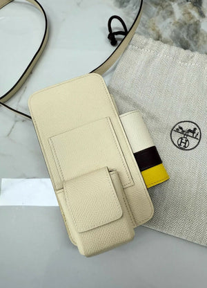 Hermes Craie leather Phone Bag