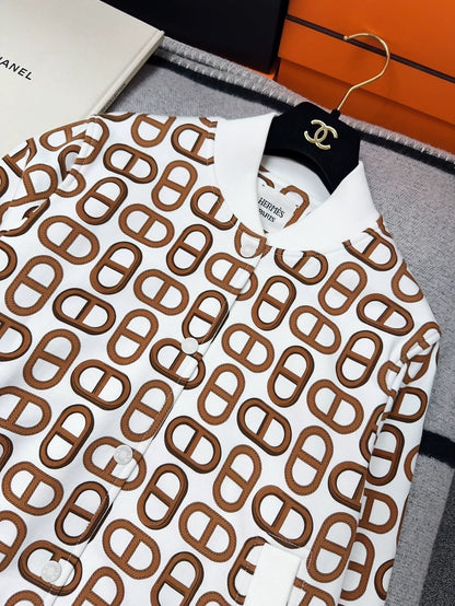 Hermes brown & white jacket