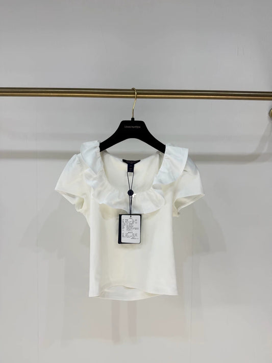 Louis Vuitton 26 Spring/Summer white Ruffle Top