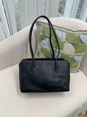 The Row Terrasse black calfskin shoulder bag