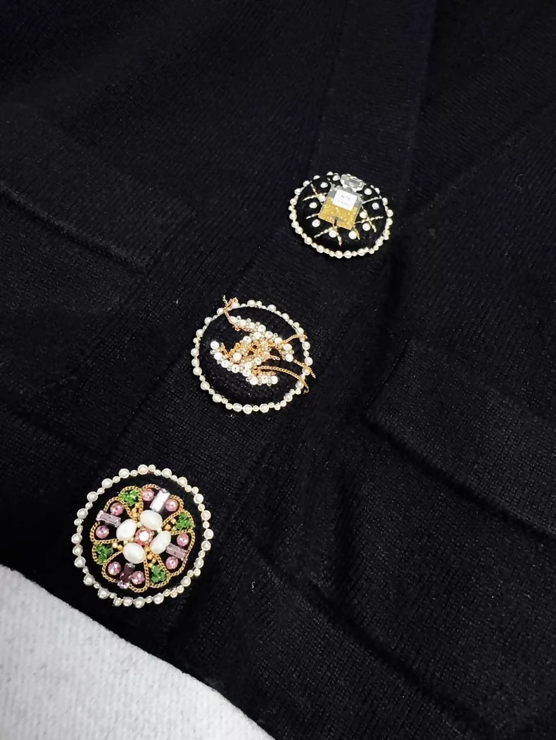 Chanel 22A  jewel-button cardigan