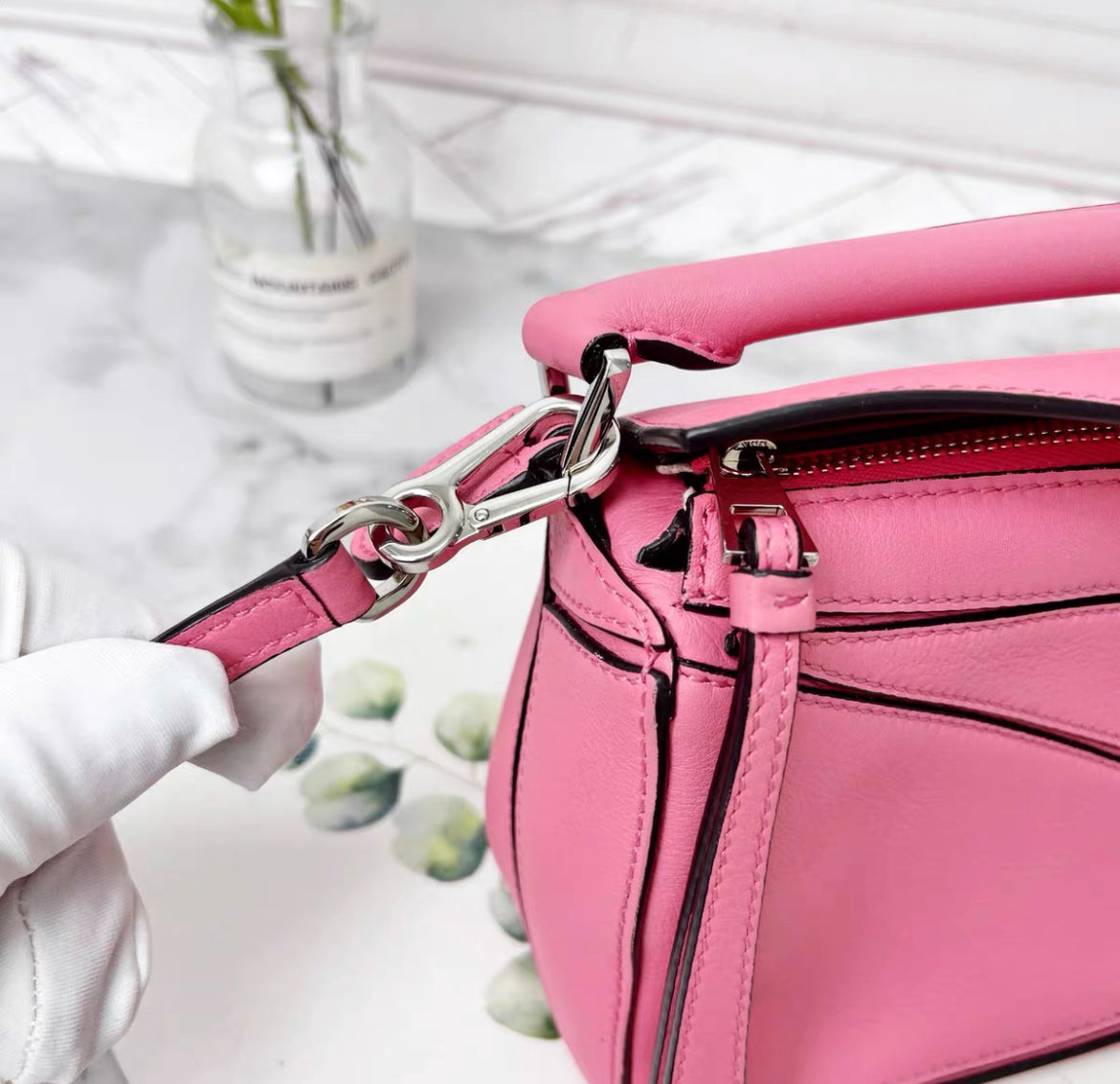 Loewe Pink LOEWE Mini Puzzle Satchel – Wararni.com