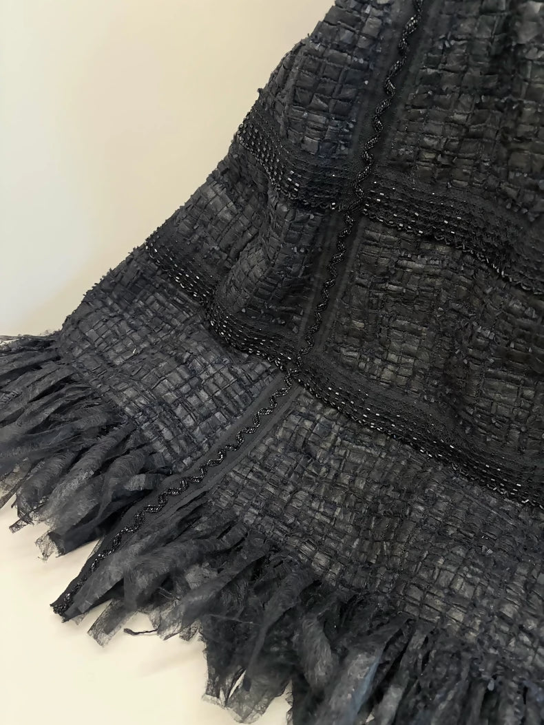 Chanel 2010 Black Dress plus camellia brooch
