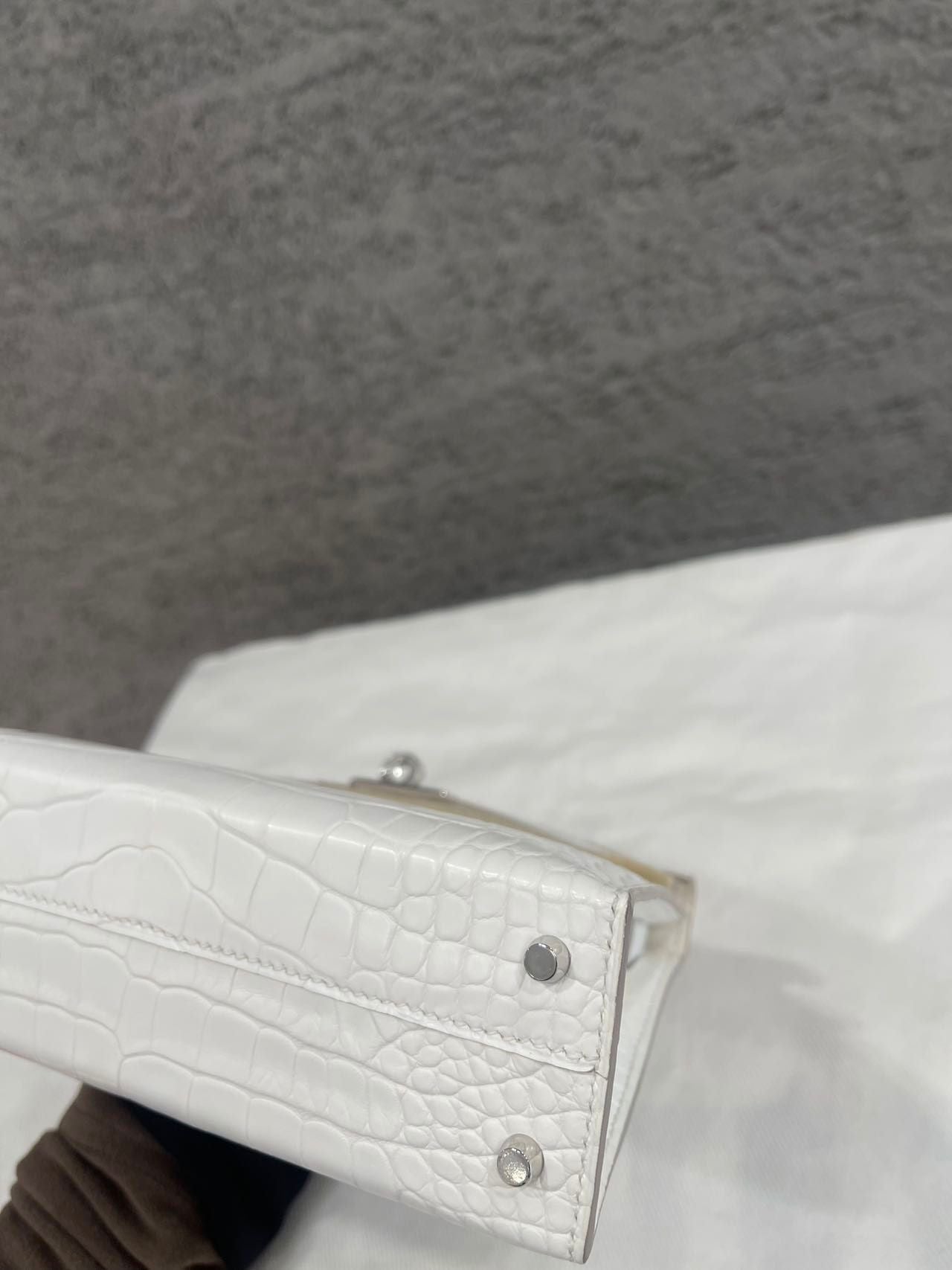 Hermès Kelly Sellier 20 Creme Chantilly Matte Alligator Palladium Hardware