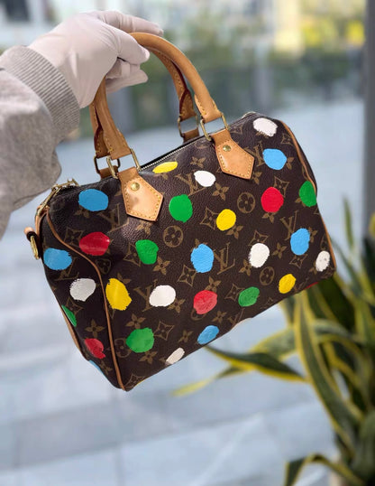 Louis Vuitton x Yayoi Kusama Monogram Speedy Bandouliere 25