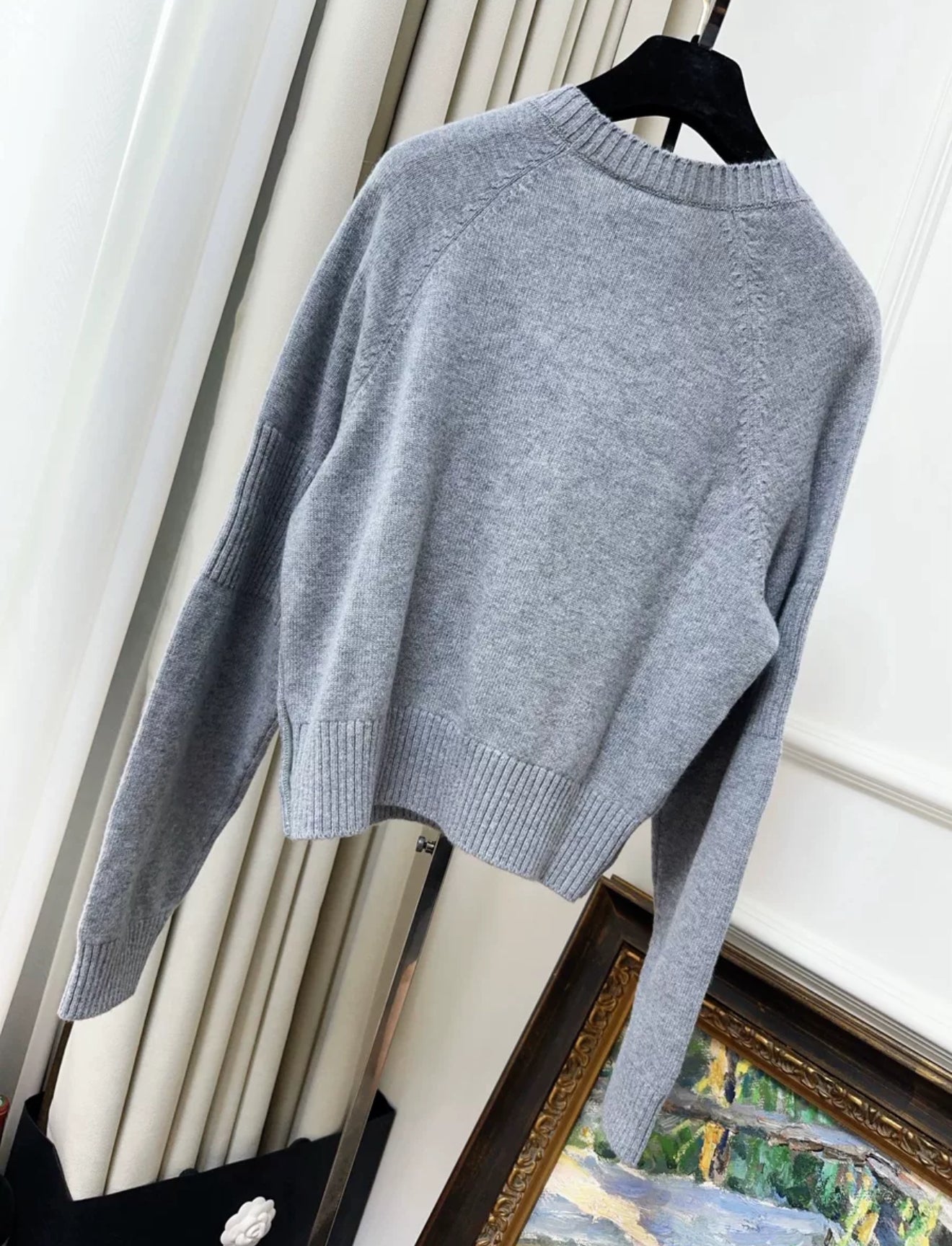 Chanel 24p Grey Cashmere Sweater