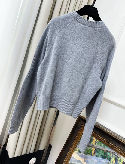 Chanel 24p Grey Cashmere Sweater