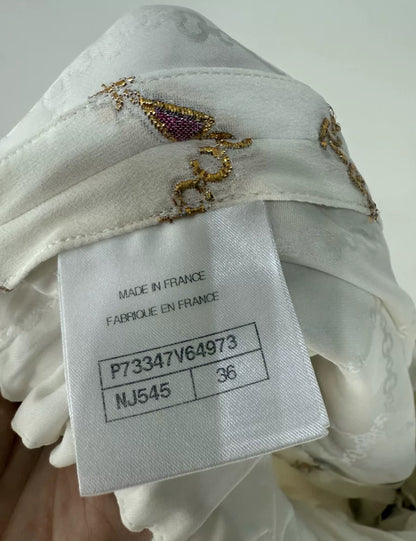 Chanel 22B silk wide-leg pants