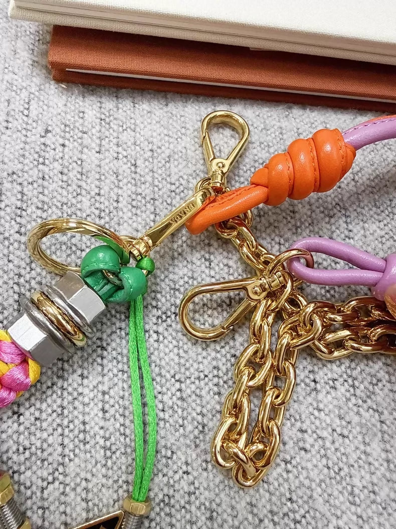 Prada Pop Knot Handbag Charm with Pendant