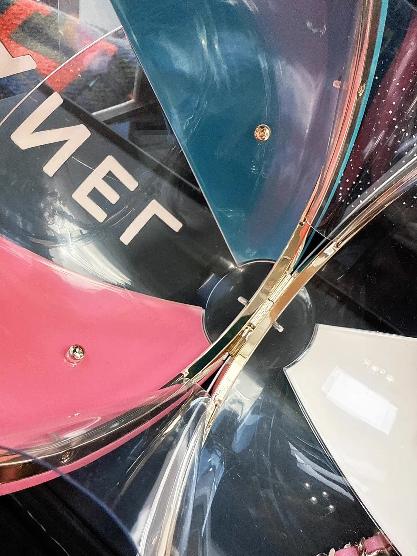 Chanel 2019 Pink, Clear and Blue Resin Coco Beach Ball Minaudière Light Gold Hardware