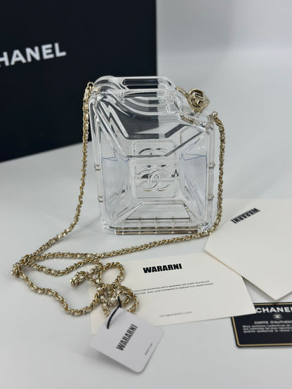 Chanel Clear Lucite “Dubai by Night” Gas Tank Minaudière — Cruise Paris–Dubai 2015