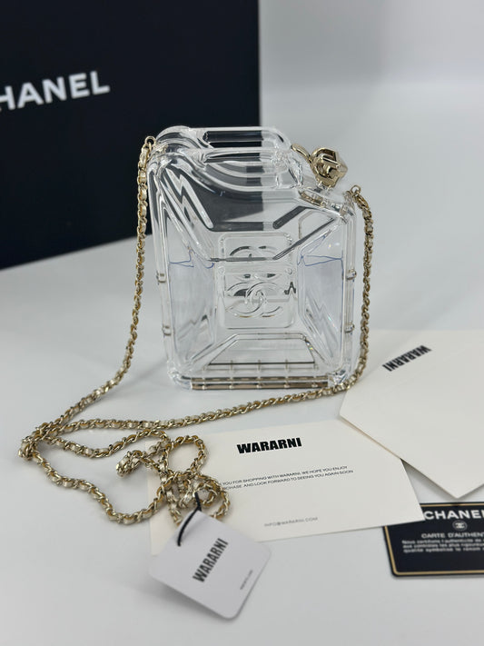 Chanel Clear Lucite “Dubai by Night” Gas Tank Minaudière — Cruise Paris–Dubai 2015