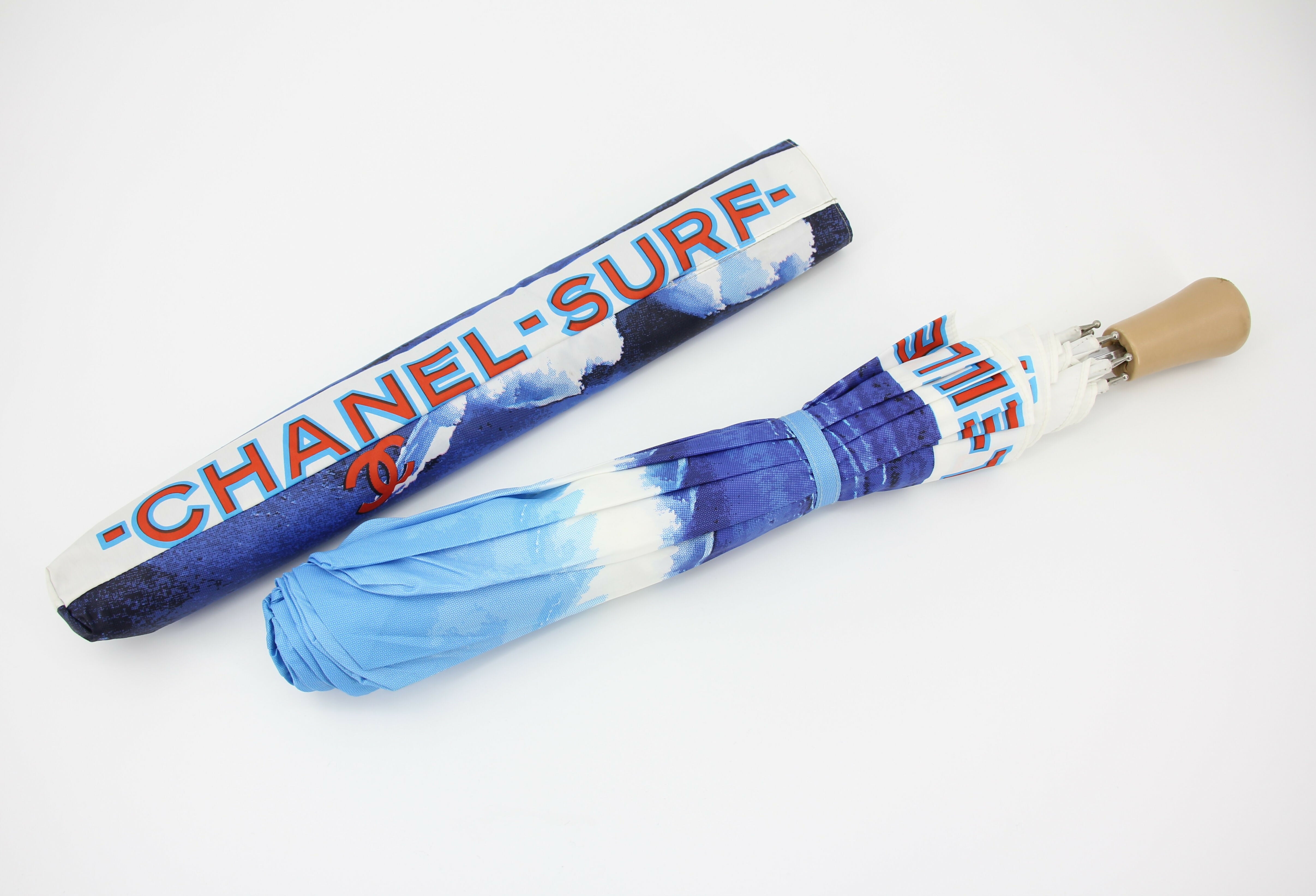 Chanel Vintage 2002 Surf Line Blue Umbrella – Wararni.com
