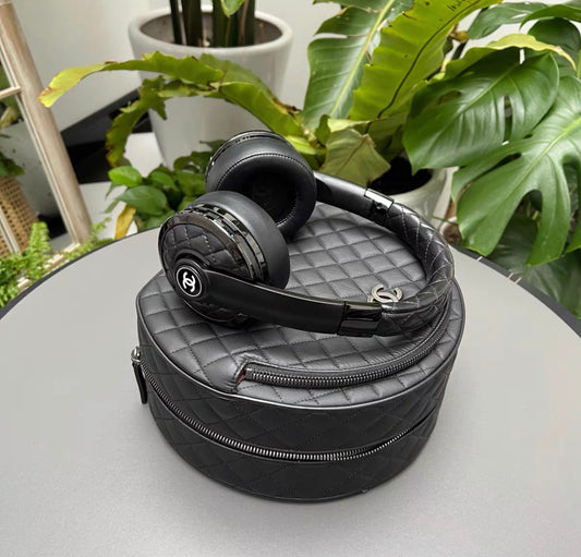 Chanel x Monster Black Quilted Headphones with Case