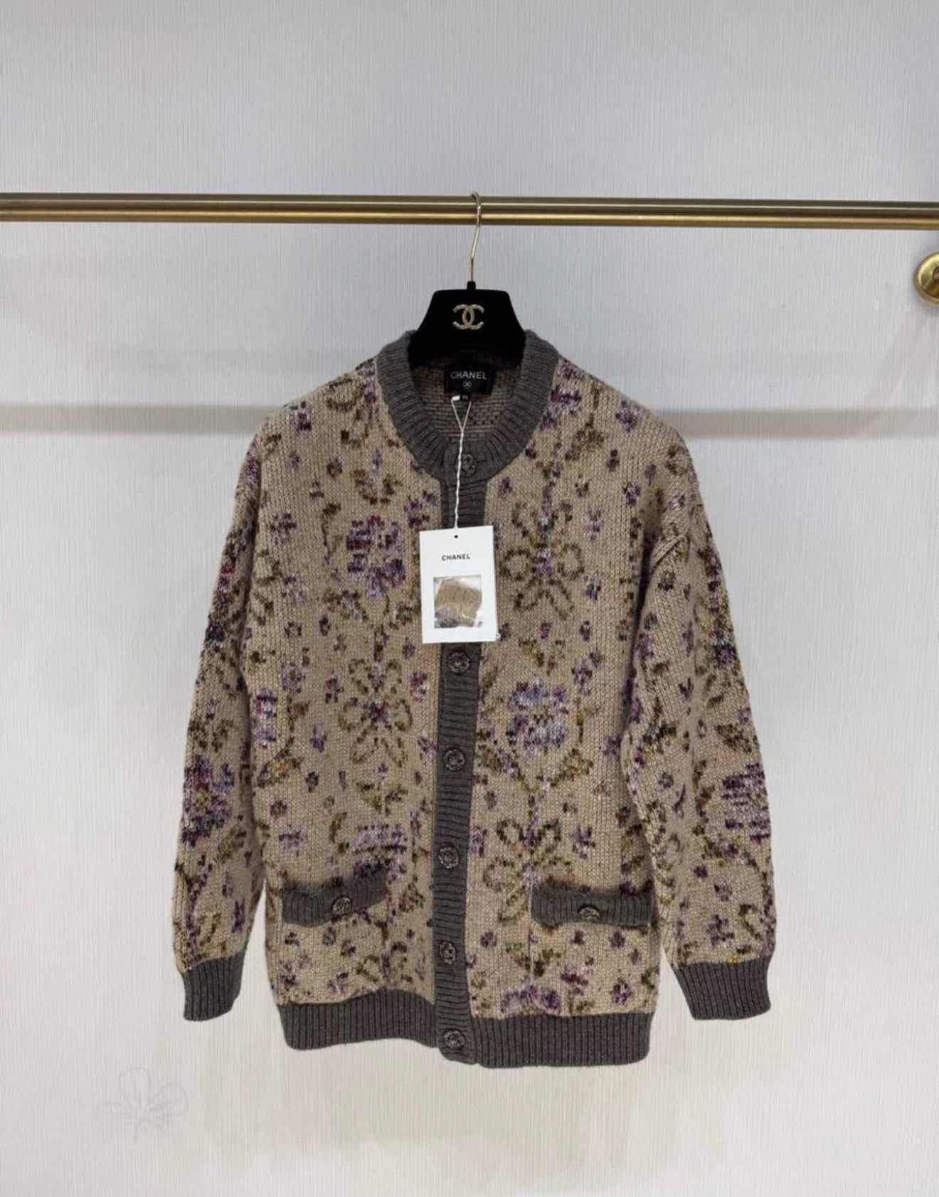 Chanel 22k floral knit cardigan