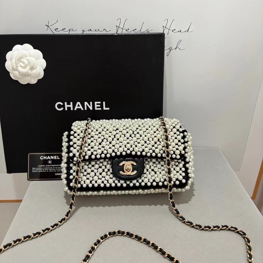 Chanel 19S Pearl Mini Rectangular Flap Bag