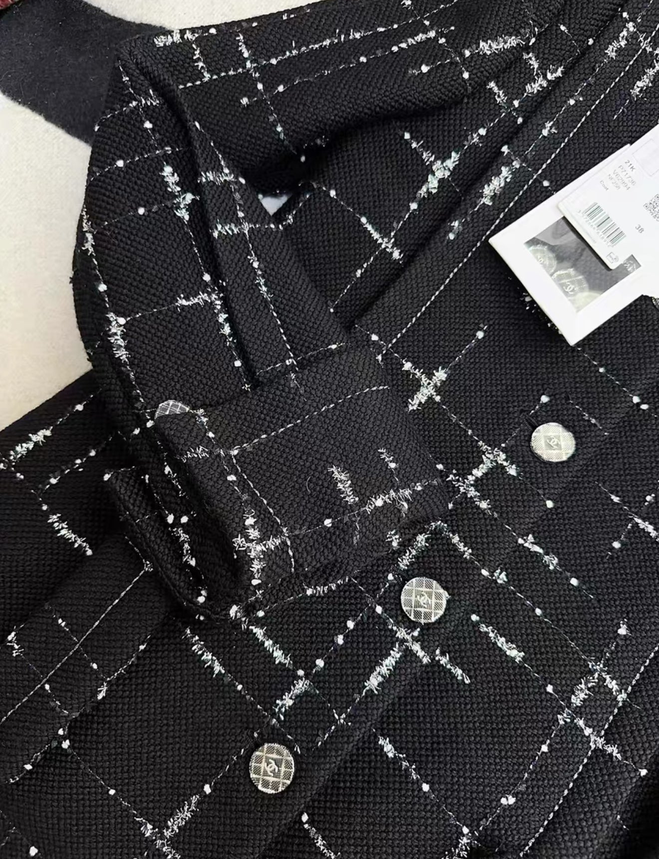 Chanel 21k black long coat