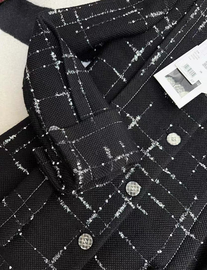 Chanel 21k black long coat