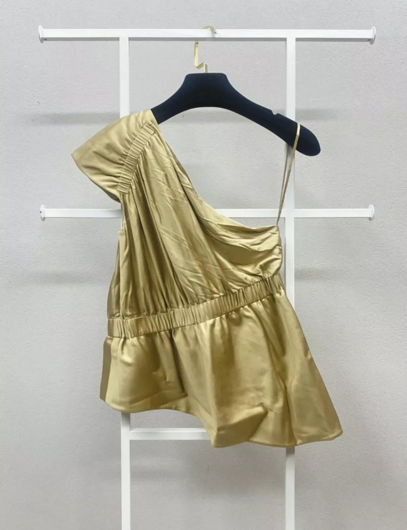 Chanel 18C Golden Beige Silk Jersey Top