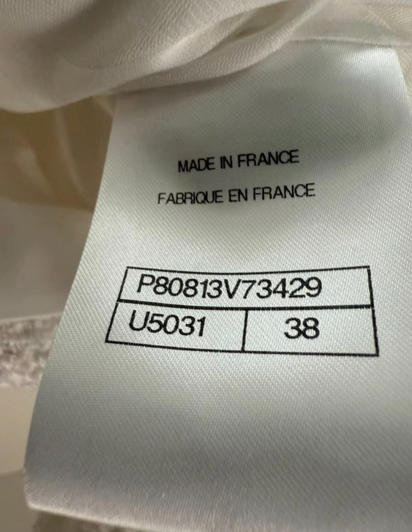 Chanel 26C White cropped jacket 38FR