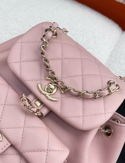Chanel 24P Pink Backpack Gold Hardware