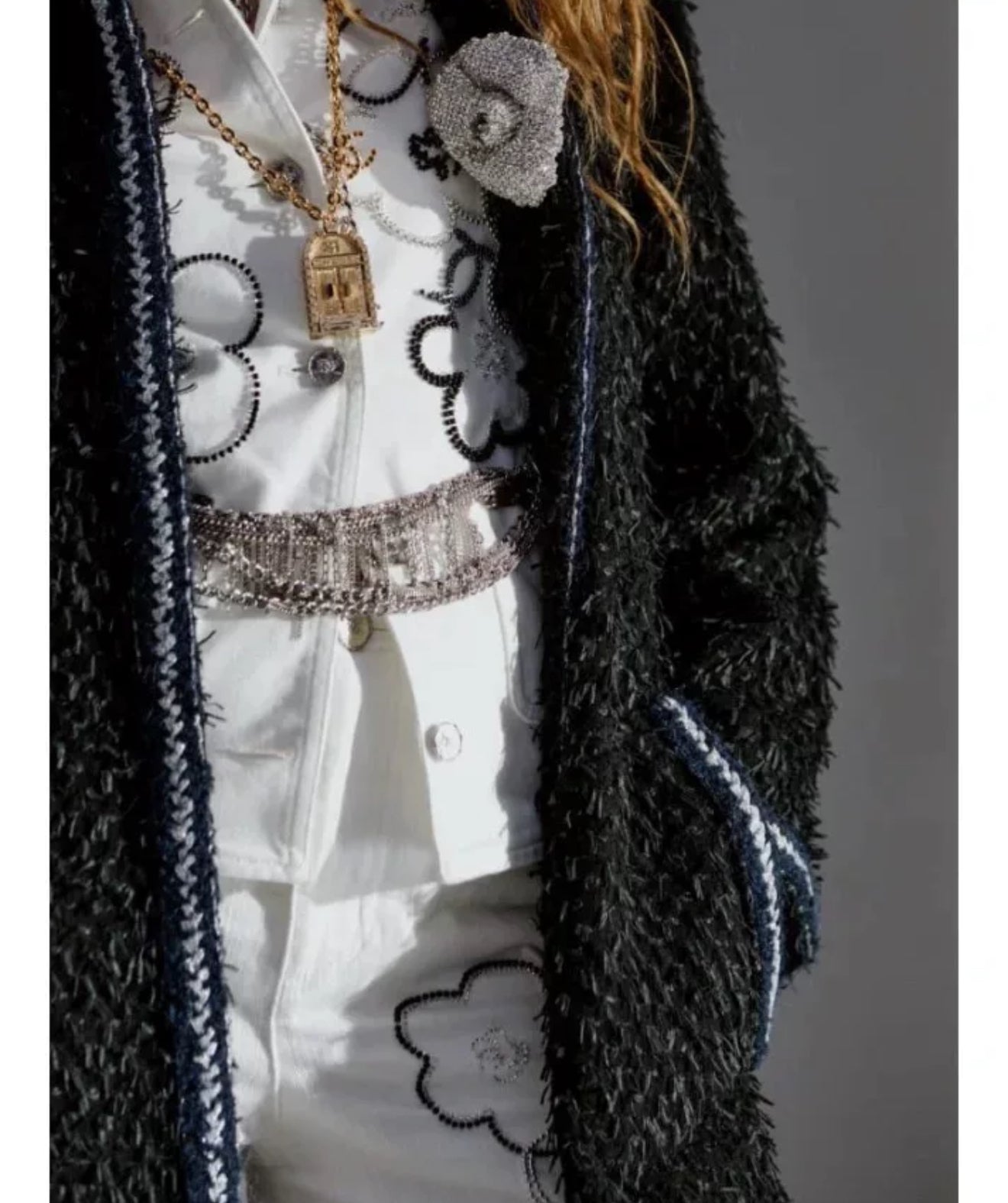 Chanel 22A White Denim Jacket