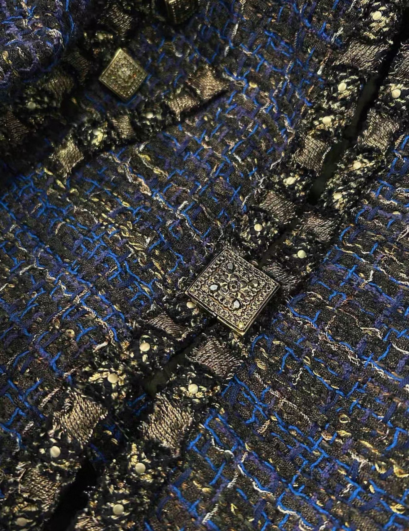 Chanel 2011 Deep Blue tweed jacket