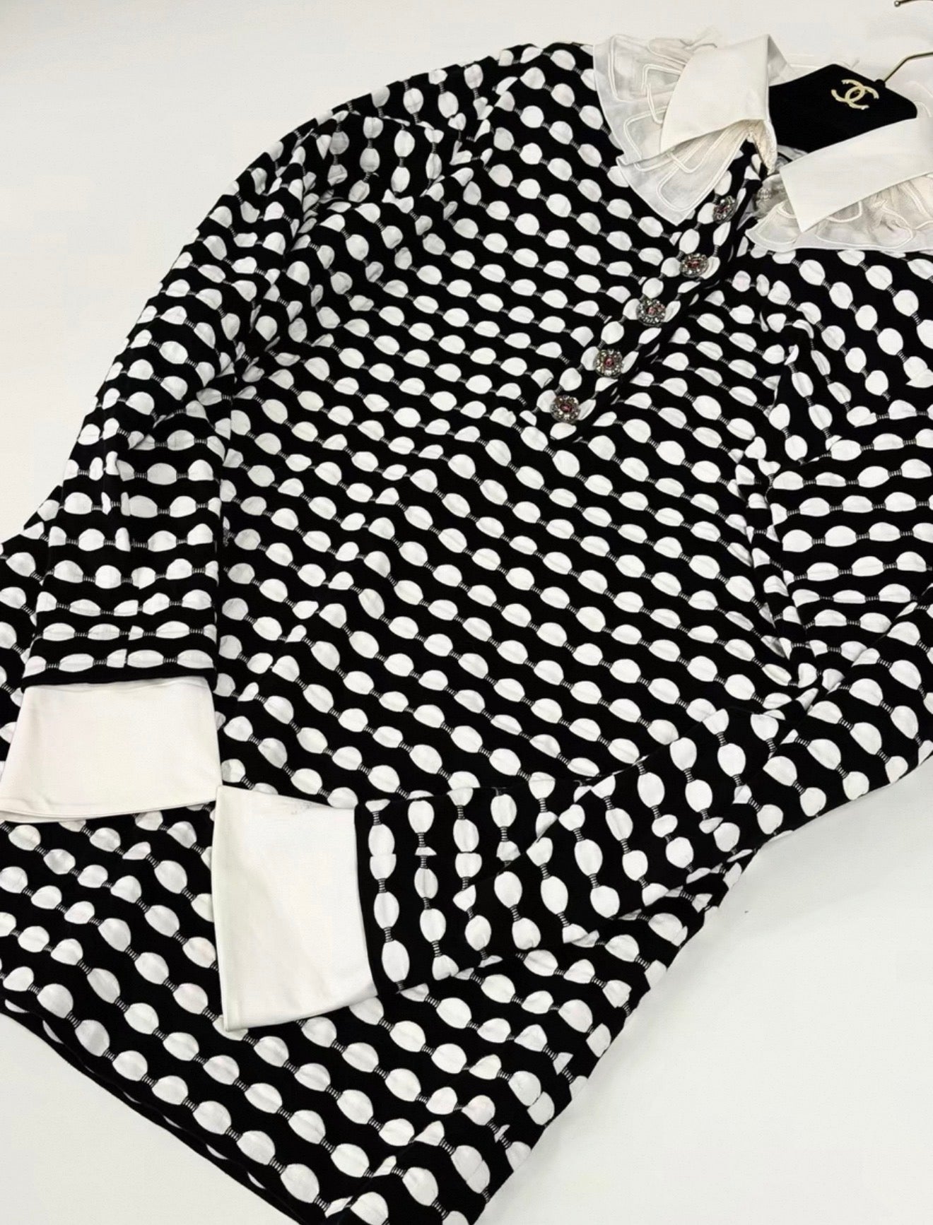 Chanel 24S Black & White Dress