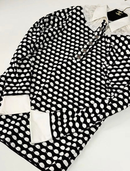 Chanel 24S Black & White Dress