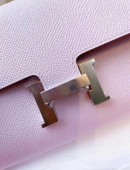 Hermès Constance Wallet To Go Mauve Pale Epsom Palladium Hardware