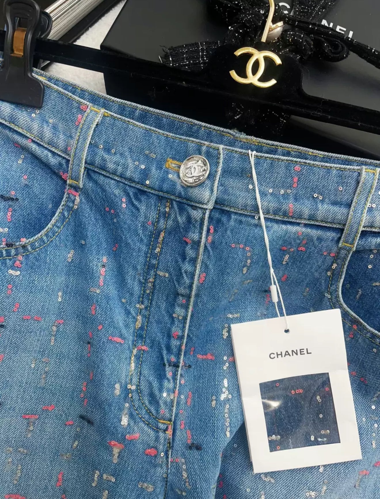 Chanel 23A colourful Flare jeans