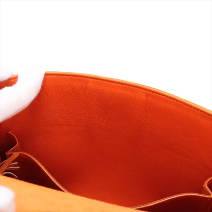 Hermes Kelly 25 Orange Doblis Suede Leather Gold Hardware