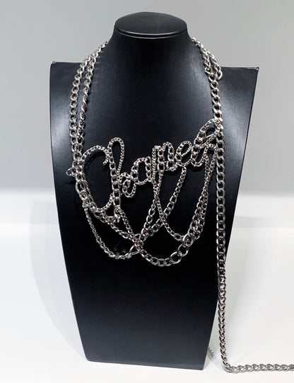 Chanel 06P Silver Letter Waist Chain