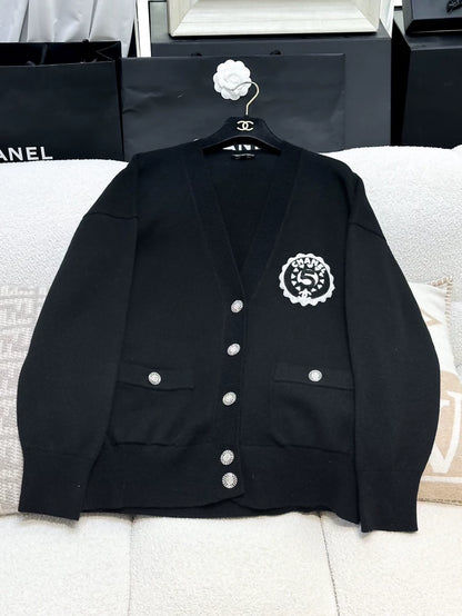 Chanel 23C black cardigan number 5