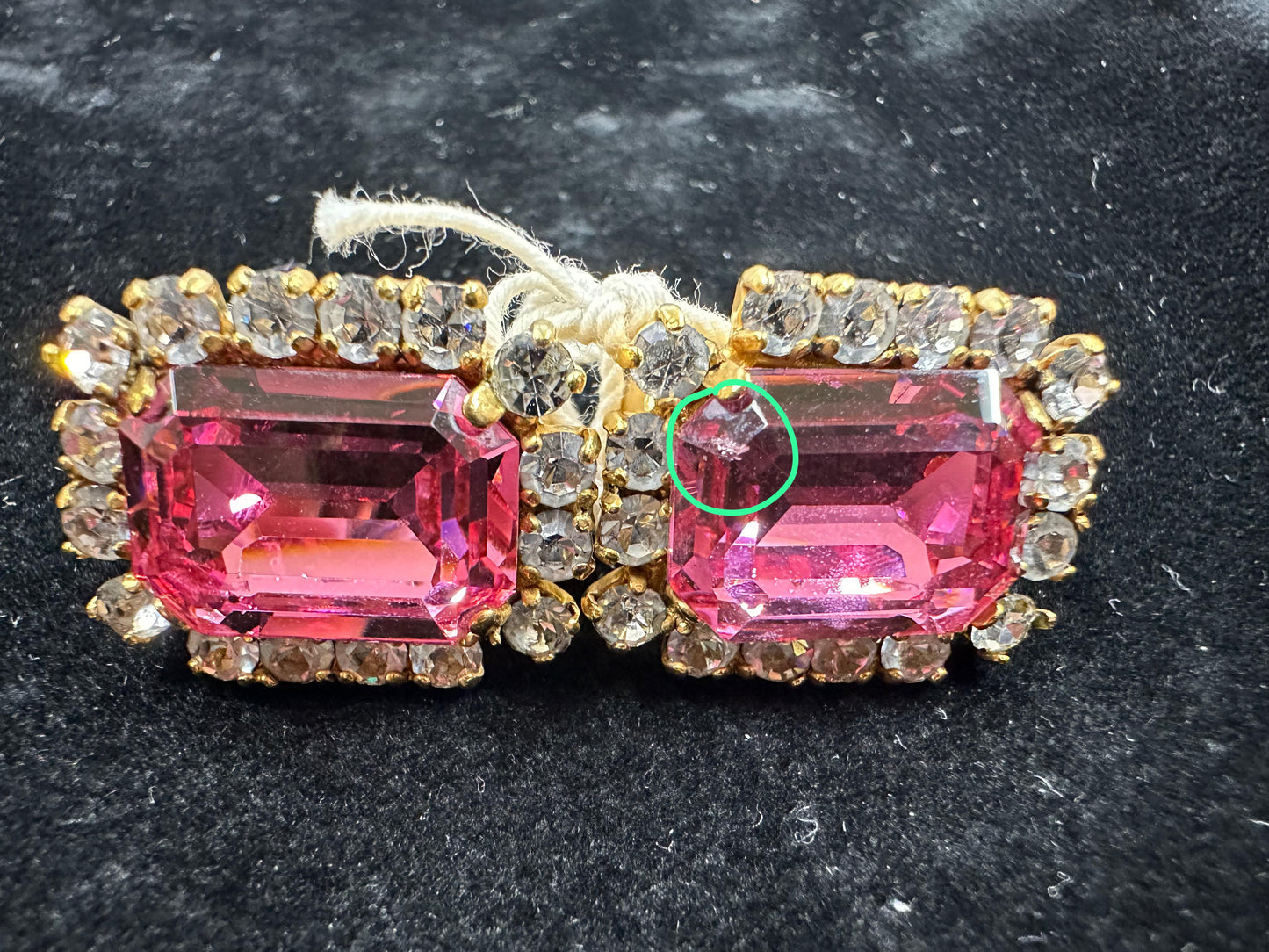 Rare Chanel Vintage 95P Pink Rhinestone Barbie Earrings