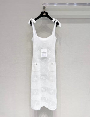 Chanel 24P White silk Knit Dress
