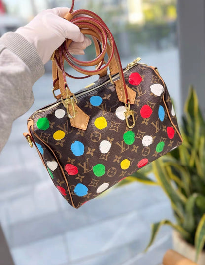 Louis Vuitton x Yayoi Kusama Monogram Speedy Bandouliere 25