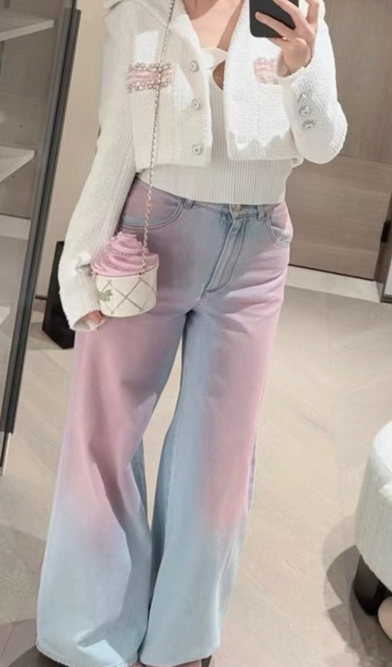 Chanel 26C White cropped jacket 38FR