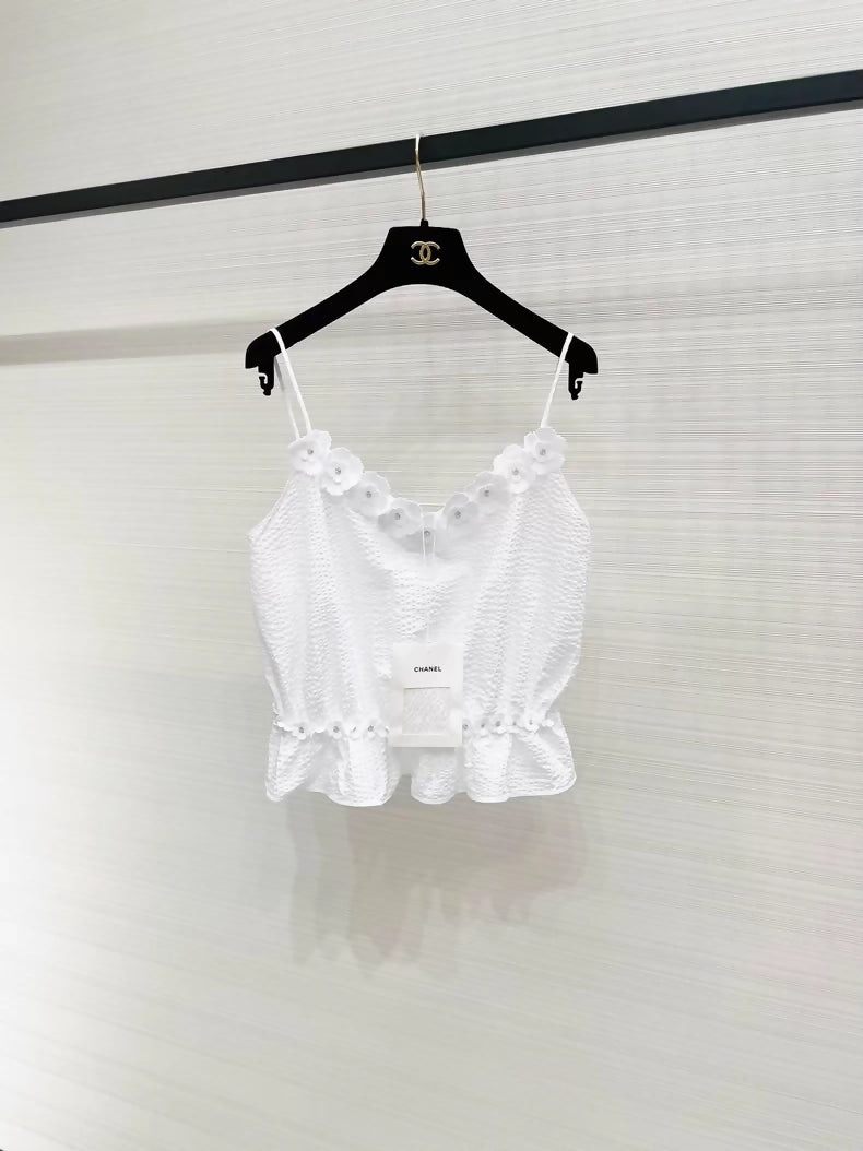Chanel 26C floral White top