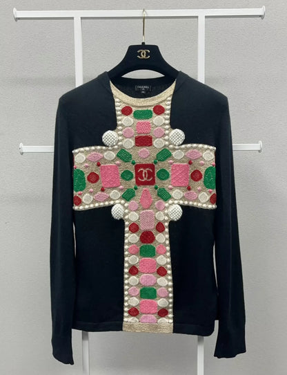 Chanel 2020 Fall/Winter Black Cashmere Knit Top
