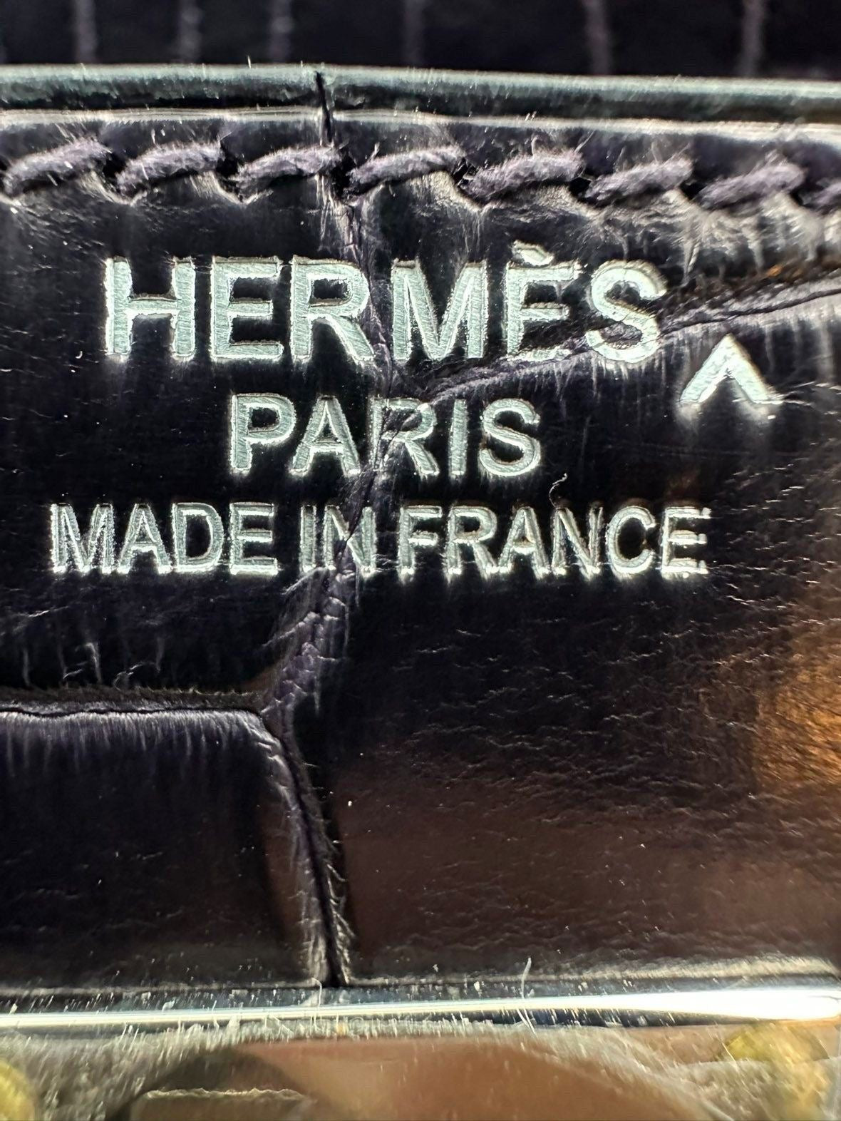 Hermes Birkin HAC 40 Prunoir Matte Crocodile leather palladium hardware