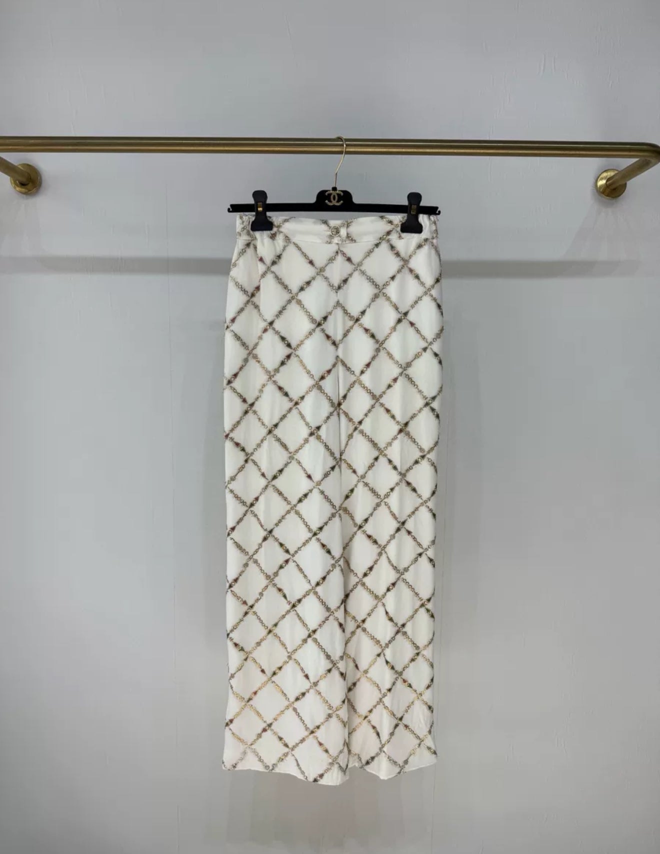 Chanel 22B silk wide-leg pants