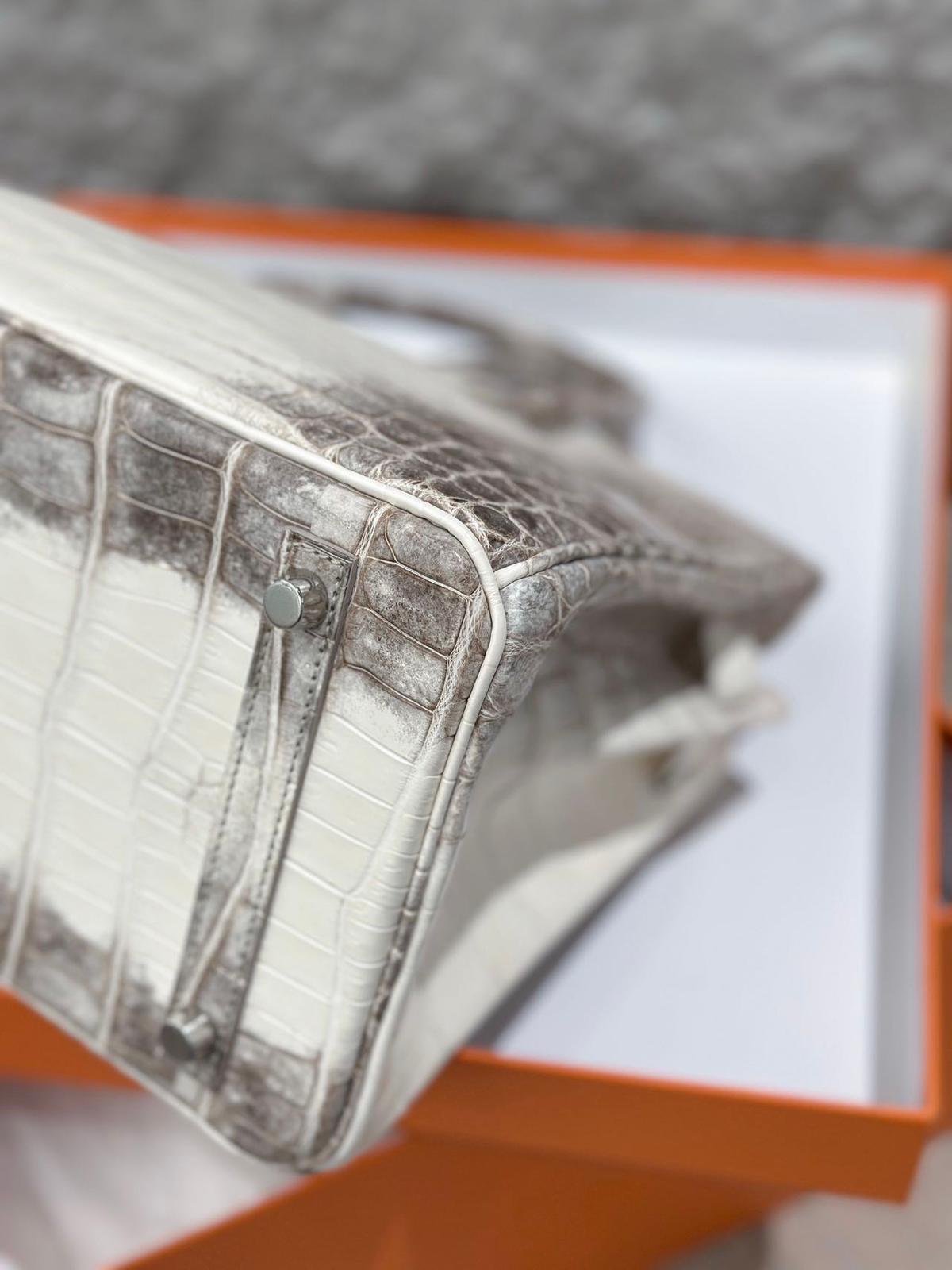 Hermes Birkin 30 Himalaya crocodile leather palladium hardware