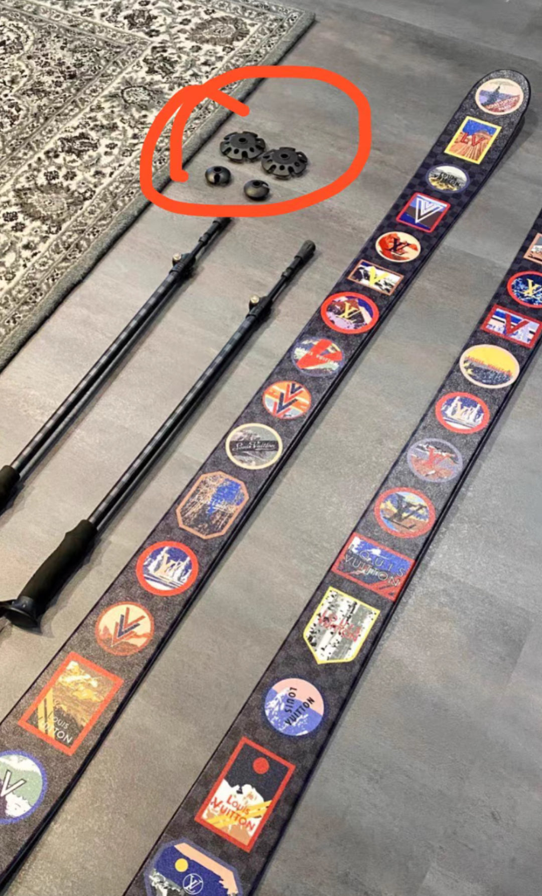 Louis Vuitton Alpes Skis R98007 limited edition