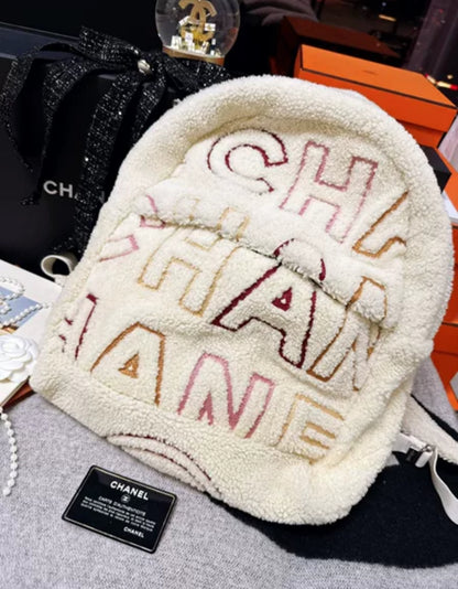 Chanel 19b shearling backpack