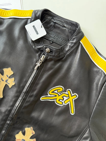 Chrome Hearts Sex Records Leather Racing Jacket