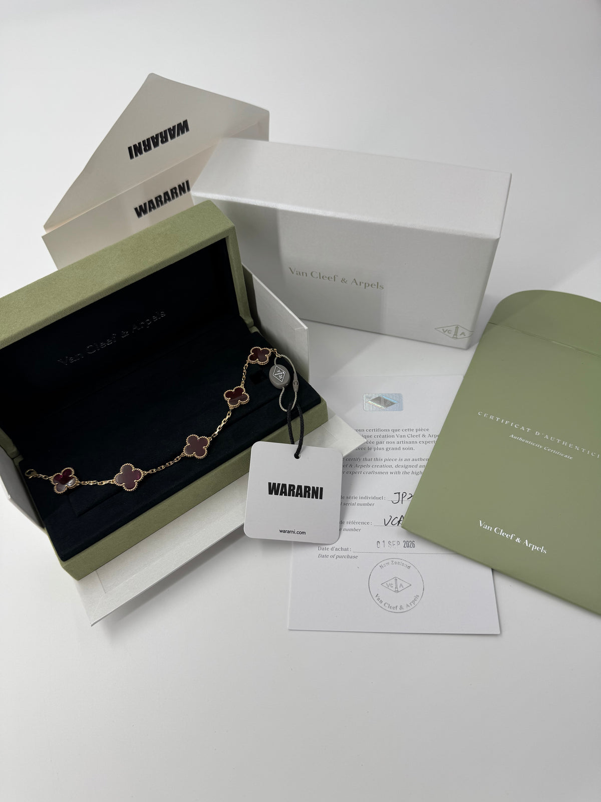Van Cleef & Arpels Vintage Alhambra 5-Motif Bracelet Translucent Pink Enamel with Rose Gold / Yellow Gold Hardware 2026